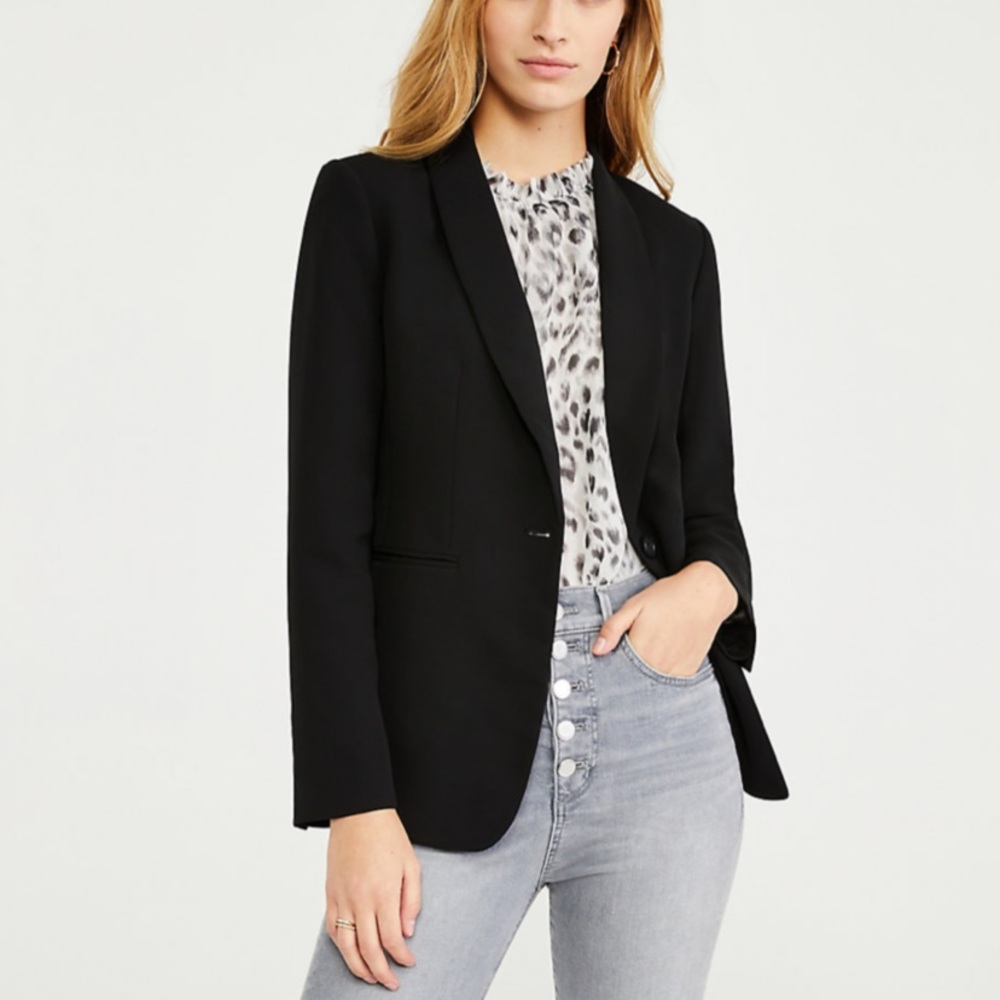 Ann Taylor The Shawl Blazer In Doubleweave NWT